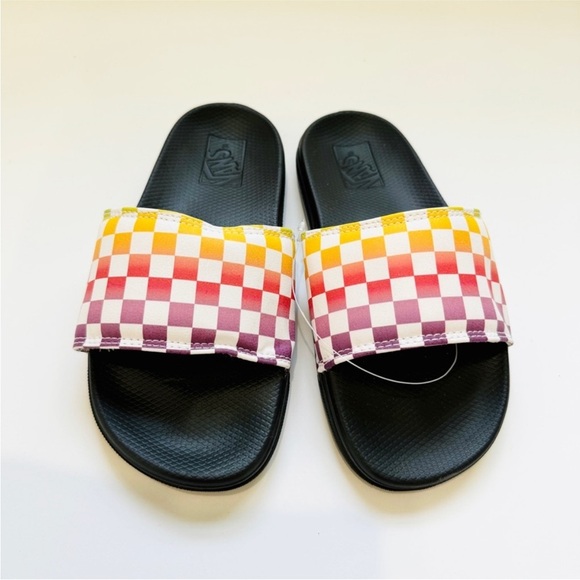Vans Kids Checkered Slide Sandals - Multicolor NEW - Picture 3 of 6
